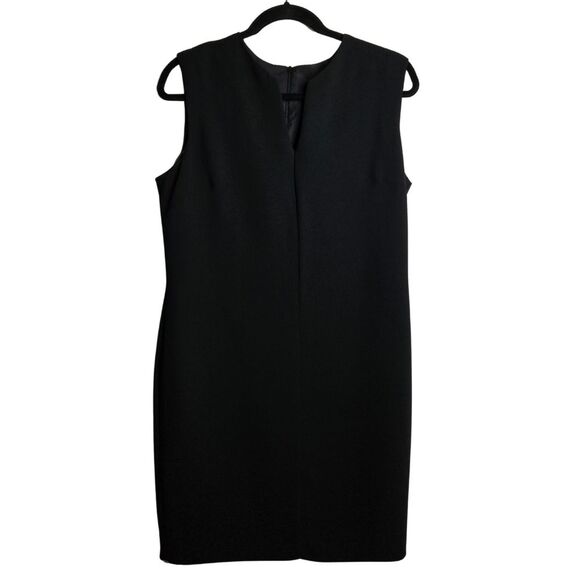 Vintage SC Basics Little Black Dress Notch Neck Sheath Dress Work Office Size L - Picture 1 of 8